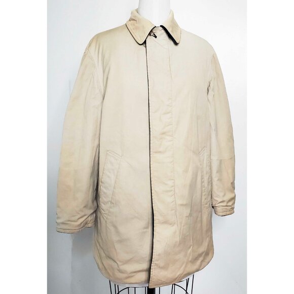 Vintage Pendleton Men's Reversible Wool Plaid Jacket Parka Tan Blue - Picture 6 of 10